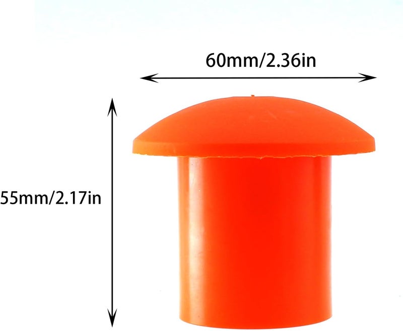 TAODAN 10PCS Orange Plastic Reinforced Protective Covers Reinforcing Sleeve Protection Cap for 10-25mm Diameter Reinforcement - Image 4